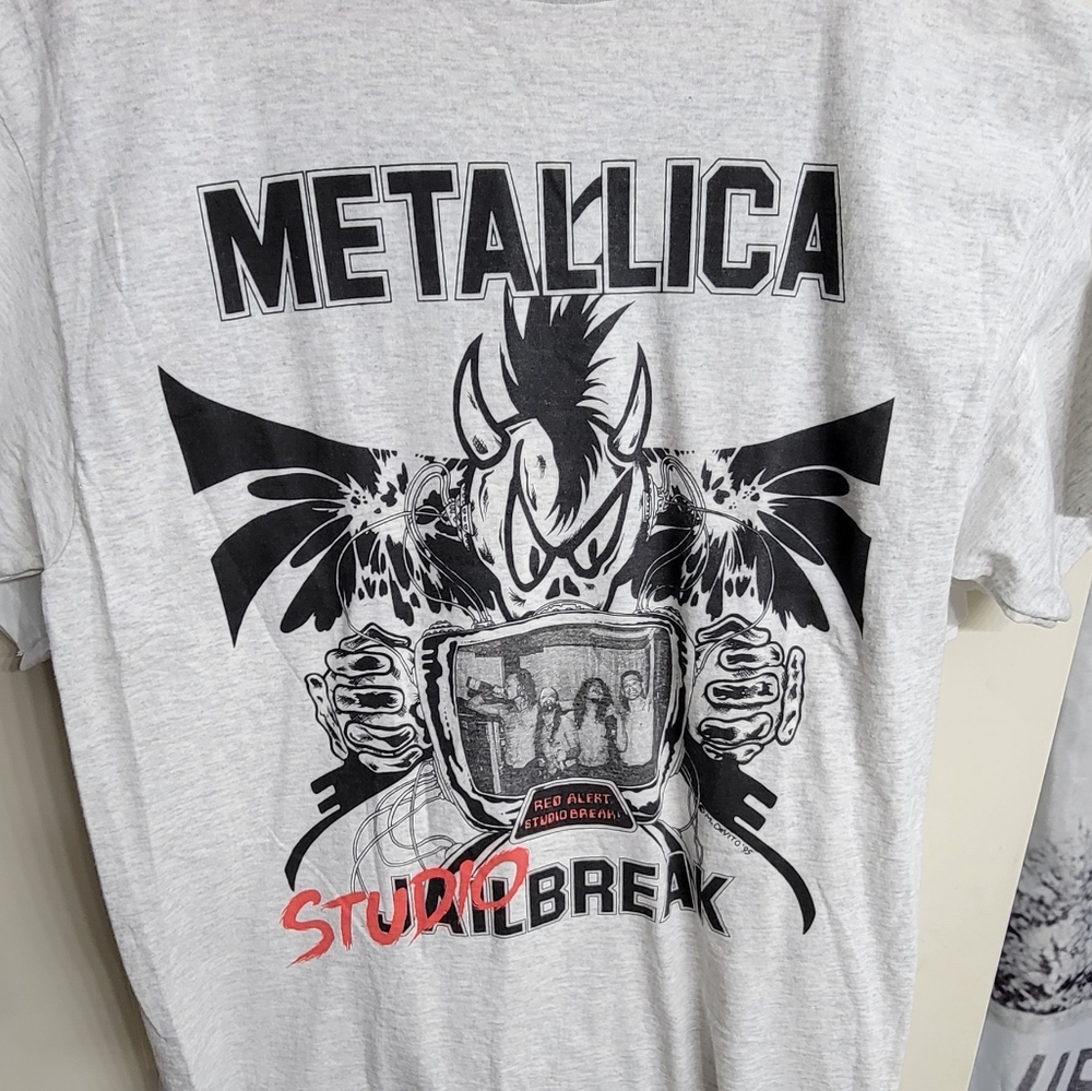 Metallica 1995 studio break donington RARE vintage metallica band tee